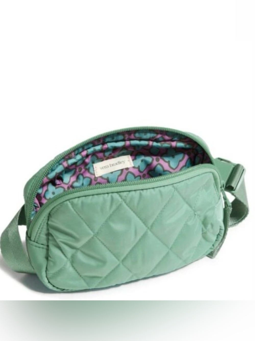 NWT Vera Bradley Beryl Green Quilted Crossbody Belt Bag